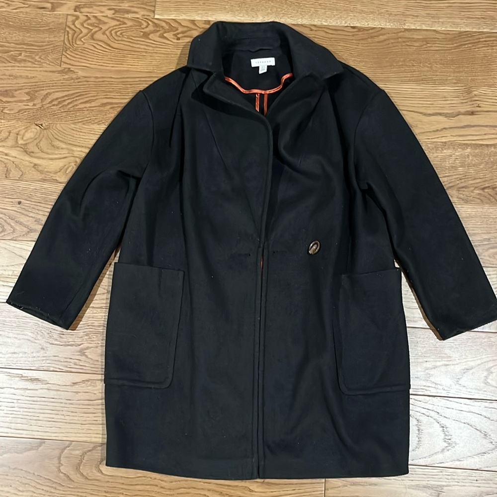 Women’s Black Pea Coat Topshop Brand from Nordstrom Size US 4